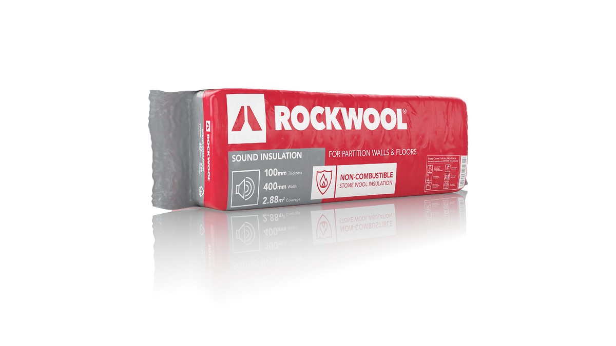 Rockwool Sound Insulation 1200 X 400 X 100Mm (2.88M2) Pack Of 6