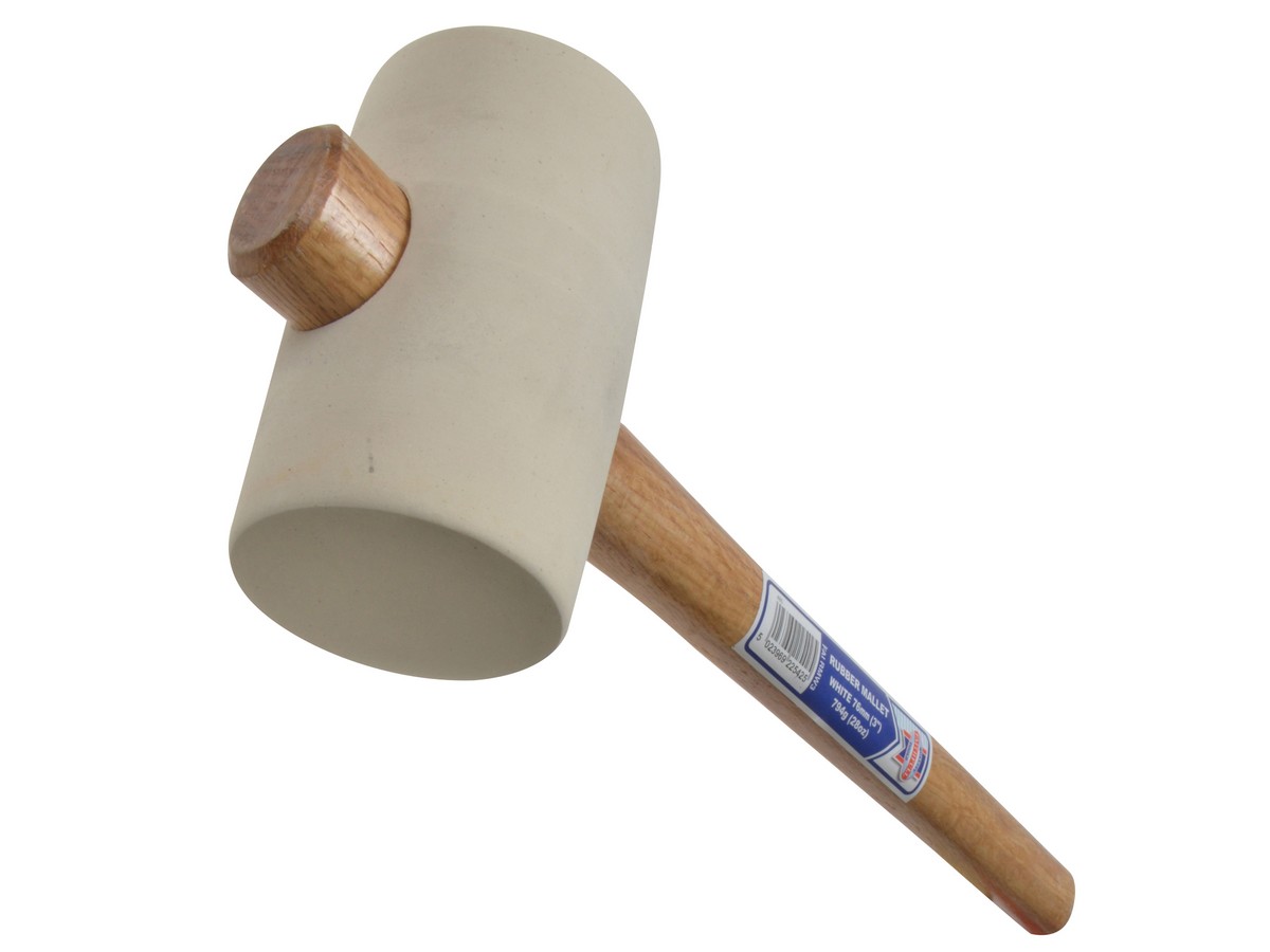Faithfull White Rubber Mallet 76Mm