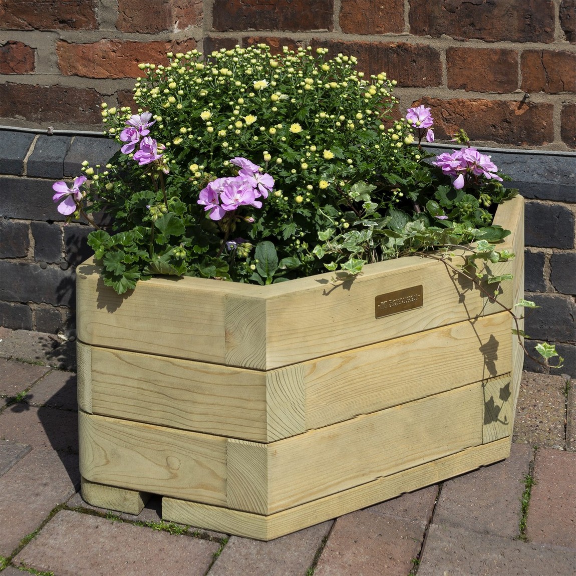 Photos - Flower Pot Rowlinson Marberry Corner Planter 45L Natural Timber PLLY50COR
