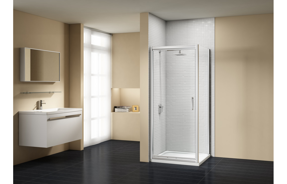 Merlyn Vivid Sublime Infold Side Panel 760Mm - Clear/Polished Chrome