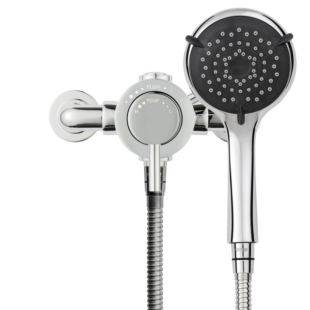 Bradfords Triton Elina Tmv3 Concentric Exposed Mixer Shower & Grab Kit - Chrome