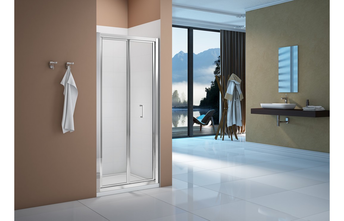 Merlyn Vivid Boost Bi-Fold Door 6 X 800 X 1900Mm - Clear/Polished Chrome
