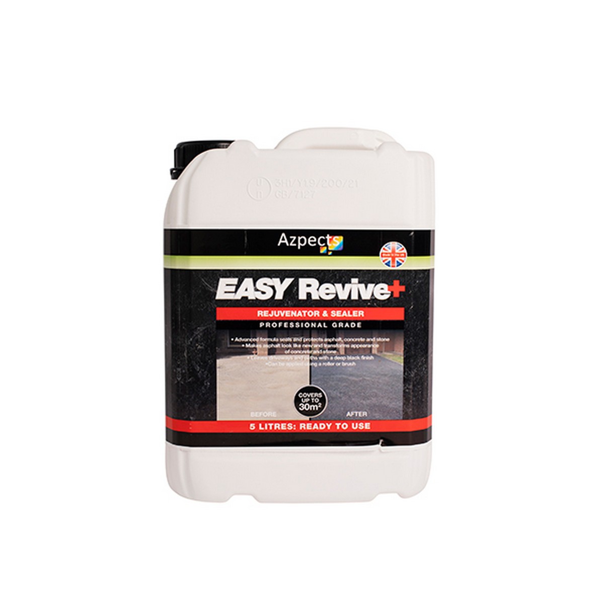 Azpects Easyrevive+ Block Paving Rejuvenator & Sealer, Surface Treatments, 5 Ltrs