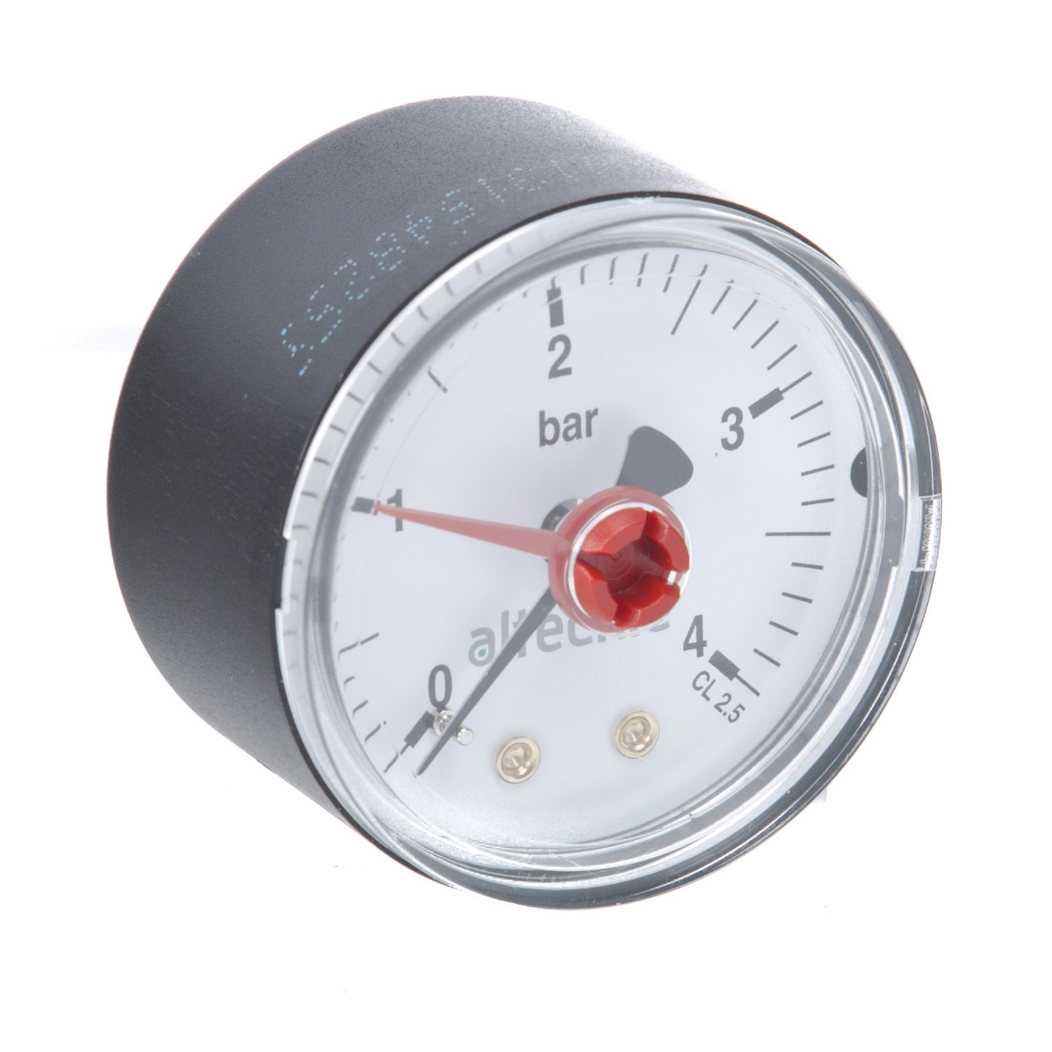Altecnic Red Pressure Gauge Back 0-4 Bar 1/4"