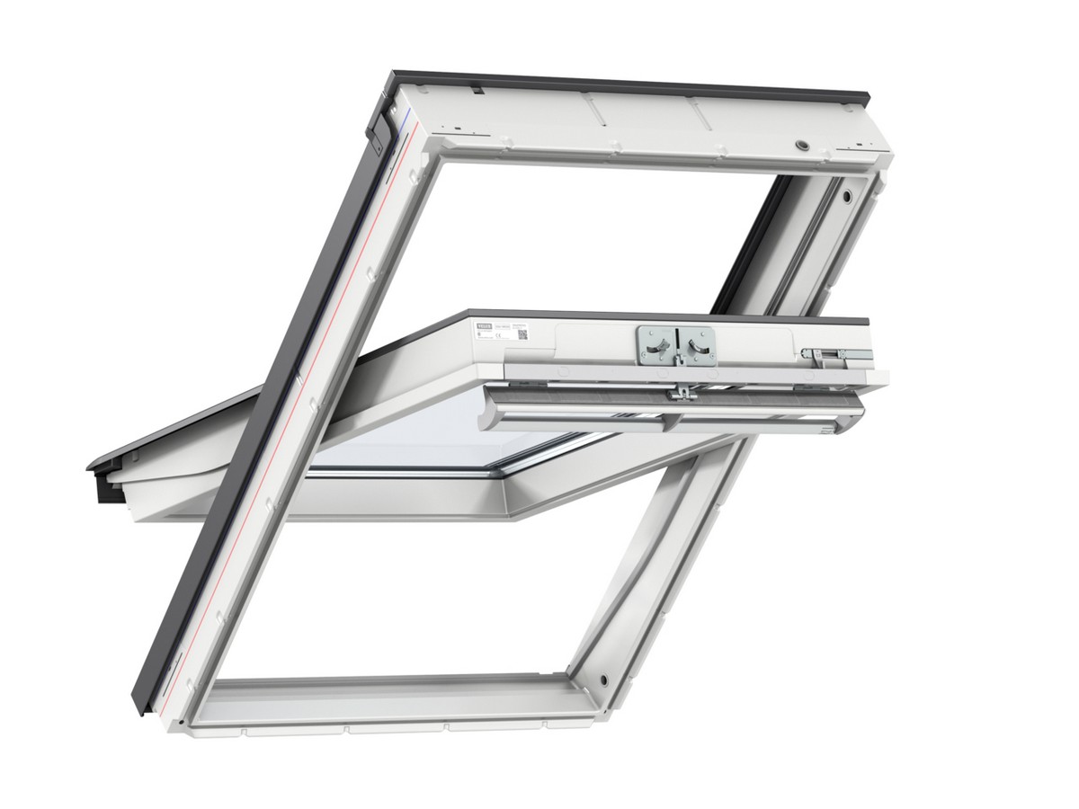 Velux White/Light Centre Pivot Roof Window - Polyurethane - 780 X 978 - Ggu Mk04 0070