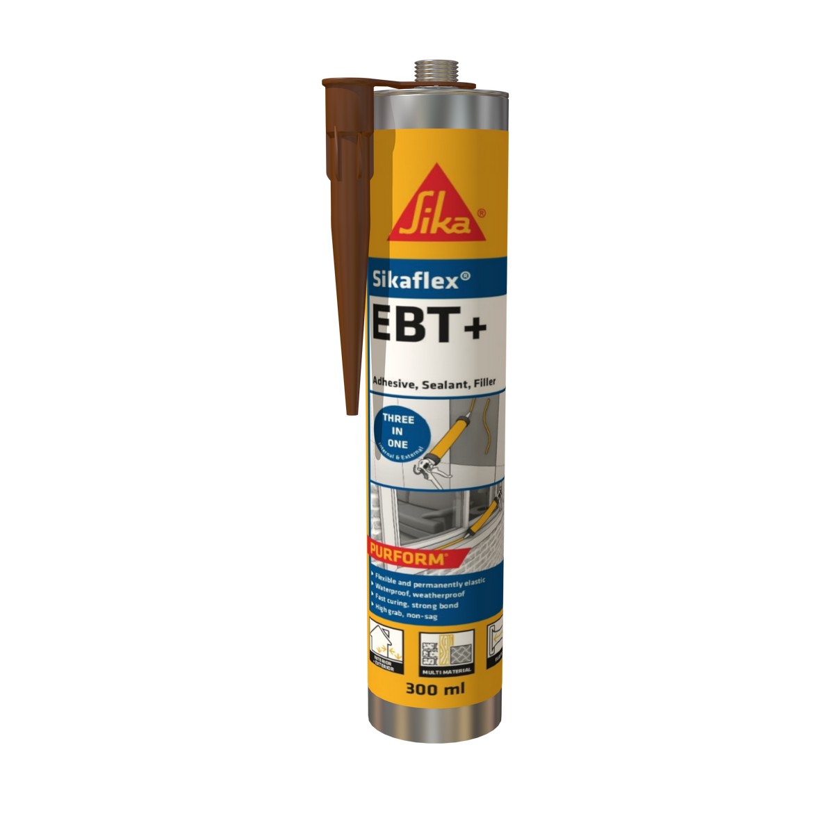 Sika Brown Sikaflex Ebt+ Adhesive & Sealant 300Ml
