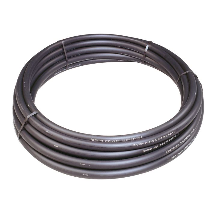 Polyduct Smooth PE Electric Cable Duct 38/44mm x 50m Coil Black