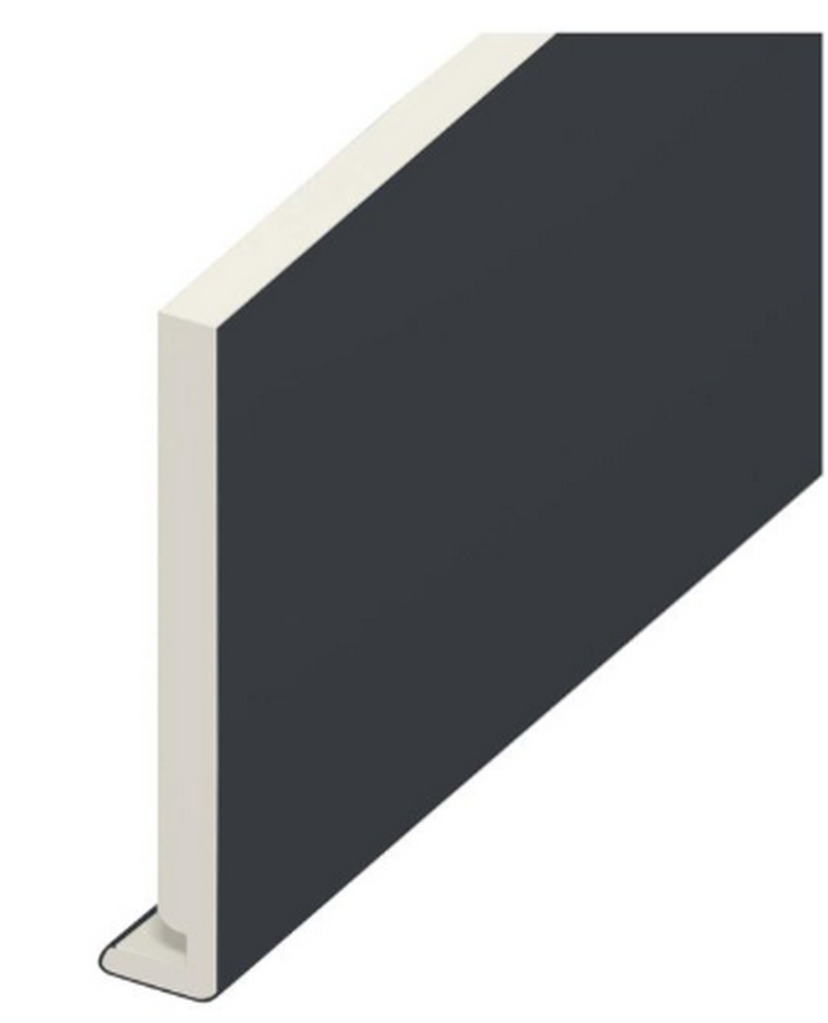 Eurocell Anthracite/Grey Smooth Standard Fascia Euroboard - 5Mtr X 150Mm