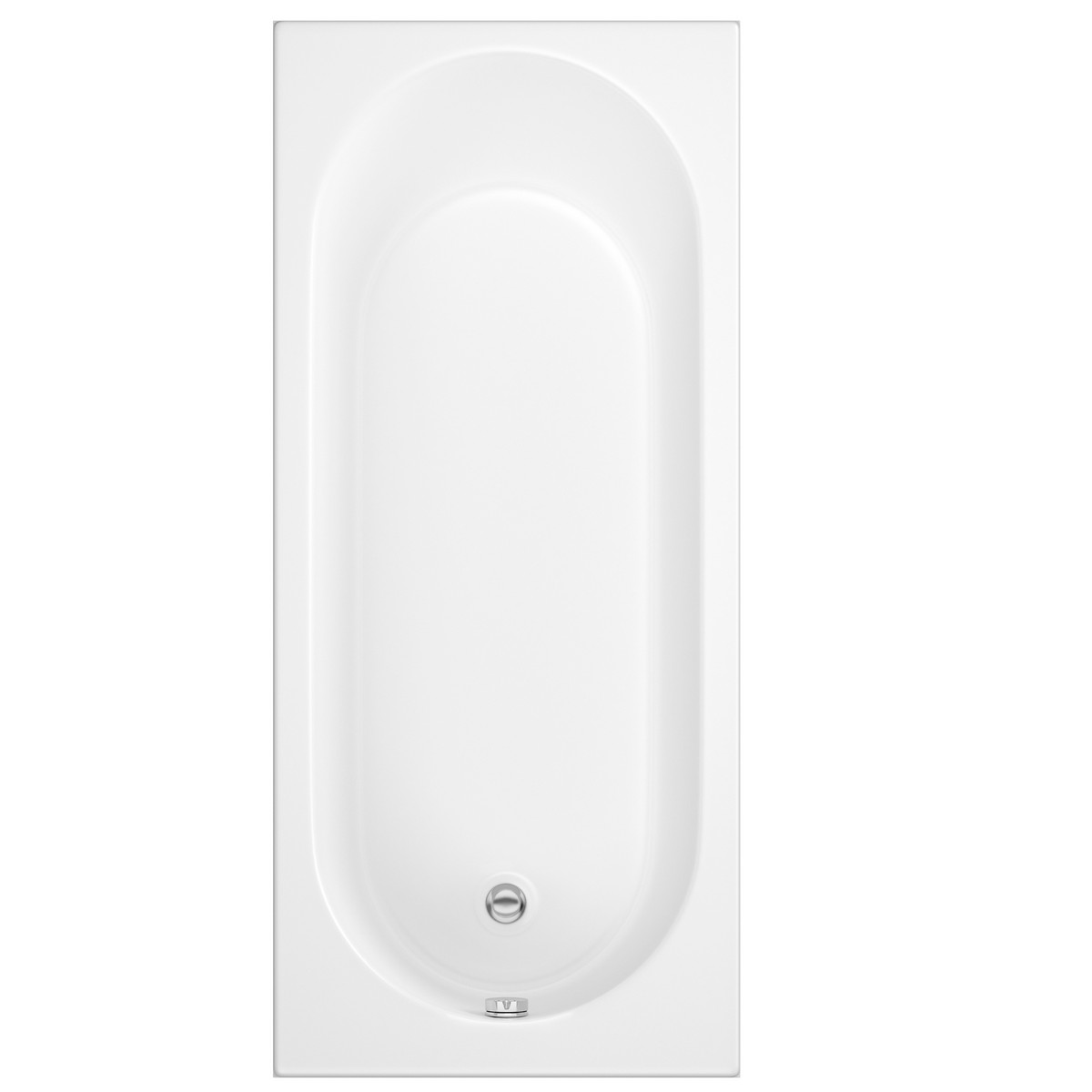 Bradfords White Cascade Trojancast Single Ended Plain Bath 0Th 1700 X 700Mm