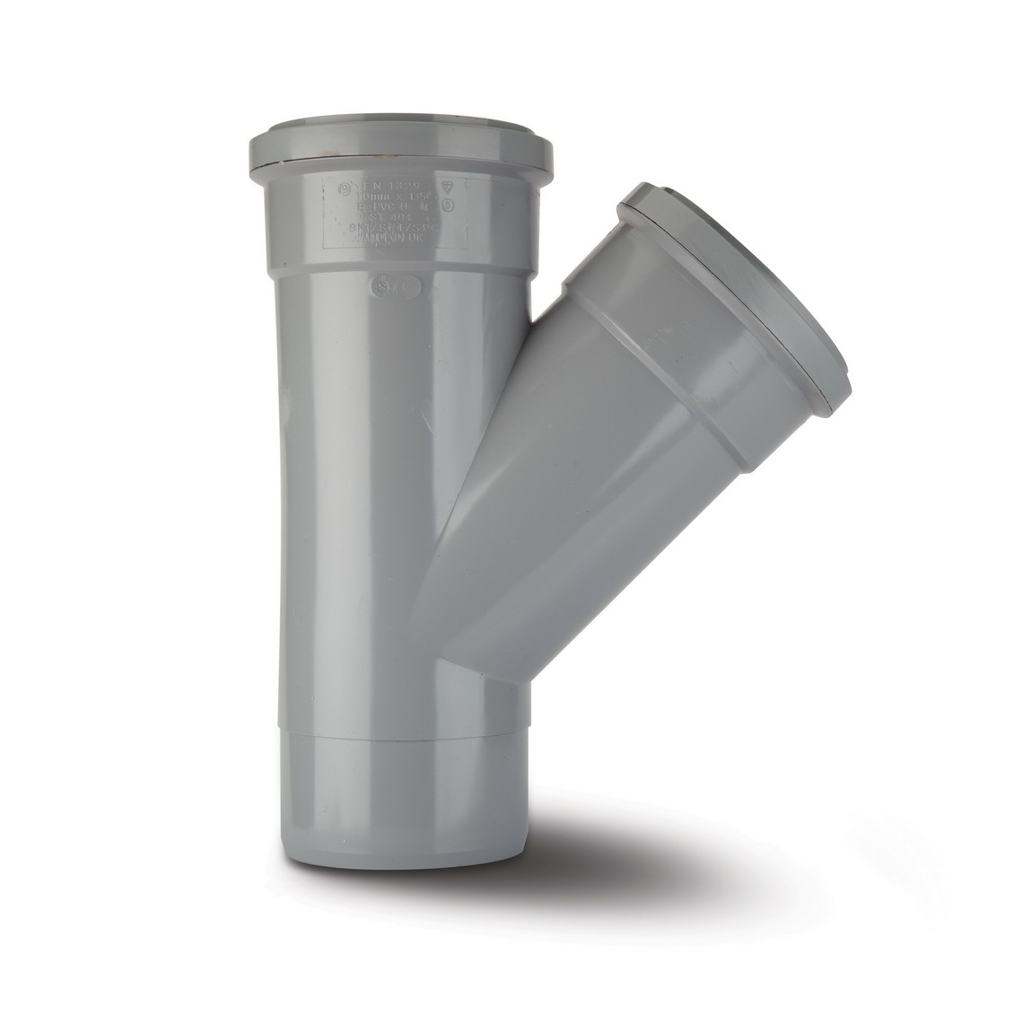 Polypipe Grey 110Mm Soil 135Deg Equal Branch Double Socket St404g
