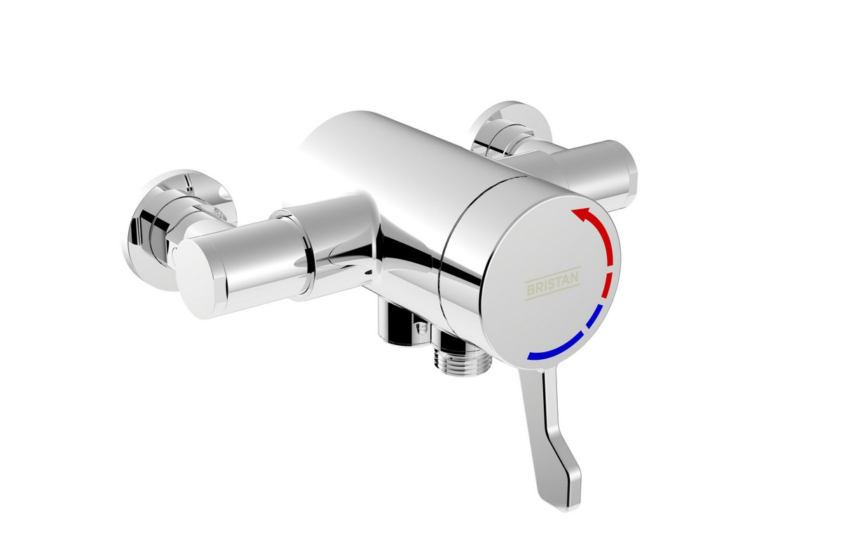 Bristan Light Commercial Opac Lever Exposed Shower Valve - Chrome