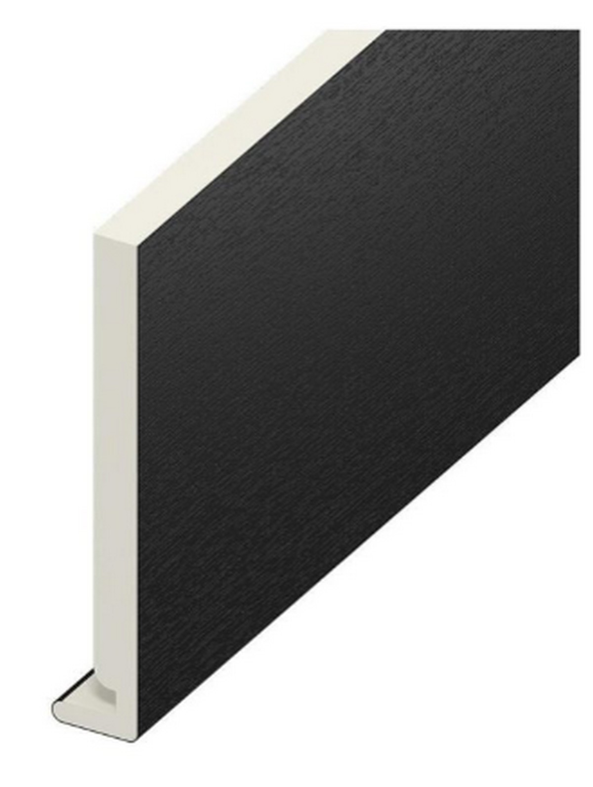 Eurocell Black Woodgrain Utility Board 5Mtr X 300Mm - Ash