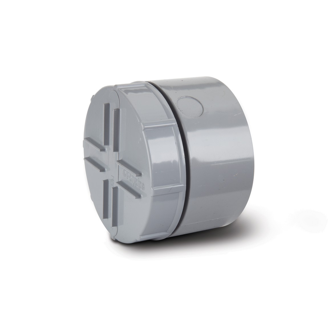 Polypipe Grey 110Mm Soil Screwed Access Cap Solvent Socket Tail Sa63g
