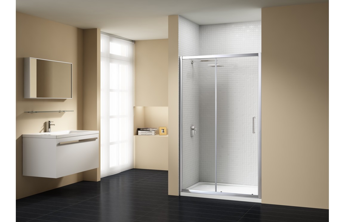 Merlyn - Vivid Sublime Sliding Shower Door - 1000mm - Polished Chrome