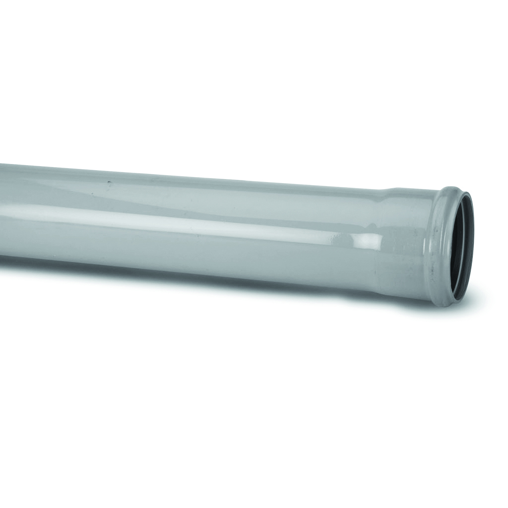 Polypipe Grey 82Mm Soil Pipe 3Mtr Single Socket Sp330g