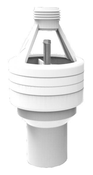 Hotun Waterless Hiflo Dry Trap Tundish - 15Mm Inlet/32Mm Outlet - White