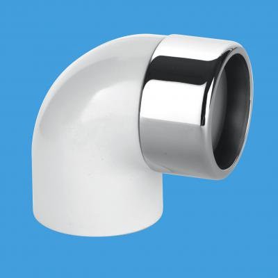 Mcalpine Waste Straight Connector Solvent Weld X Chrome Compression 32X32/35Mm Abs32/35G-Cb
