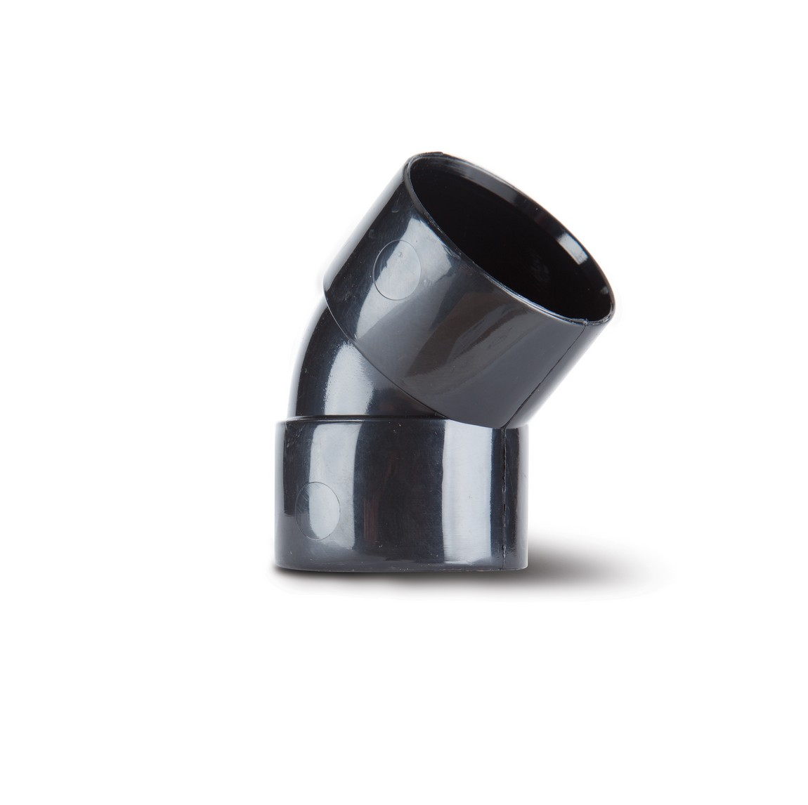 Polypipe Black Waste Solvent Weld Abs Obtuse Bend 40Mm X 45Deg Ws18b