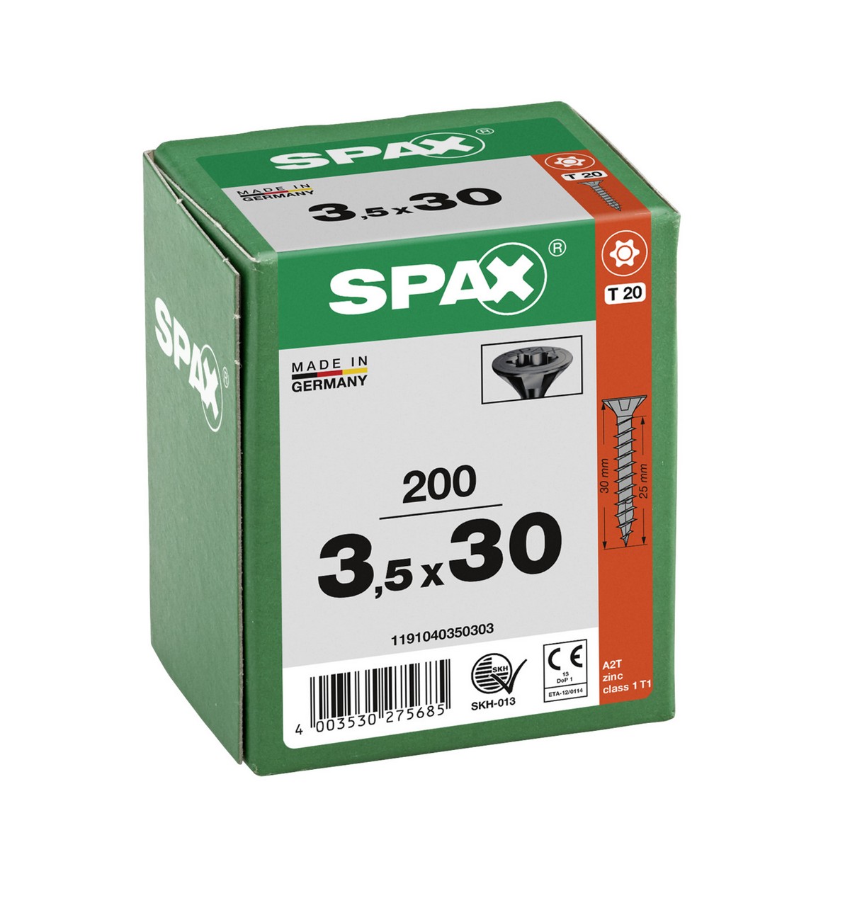 Spax Black T-Star Plus T20 Universal Screws 3.5 X 30Mm Metallic Coated (Pack Of 200)