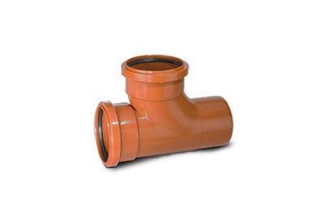 Polypipe 110Mm Equal Junction Double Socket 87.5Deg - Terracotta - Ug424