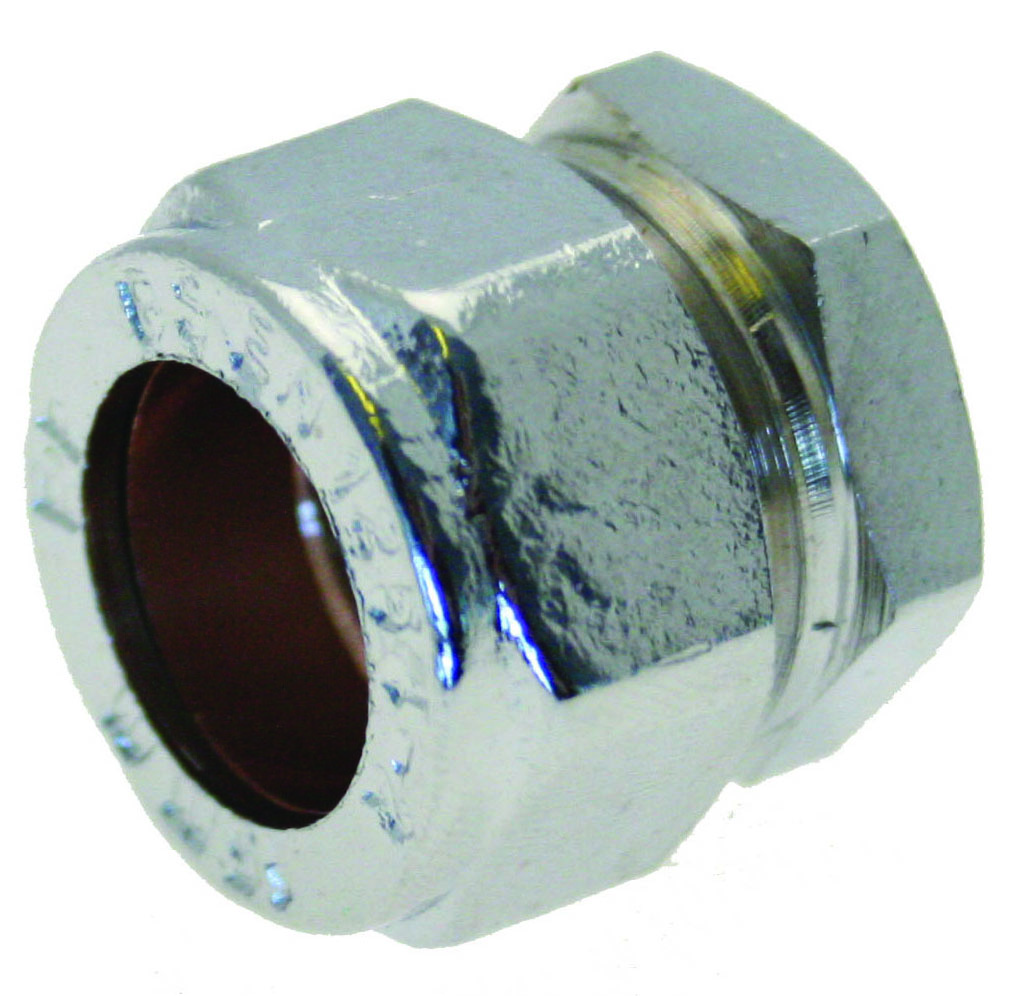 Non Branded Bradfords Trade Compression Stop End 15Mm Chrome