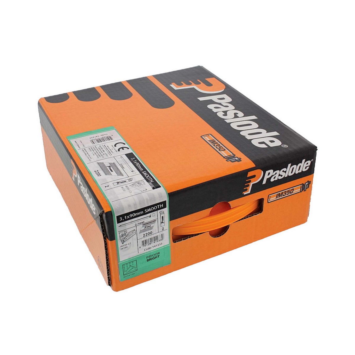 Paslode Impulse Nail & Fuel Pack St 350/350+ 90 X 3.1Mm Bright (Pack Of 2200)