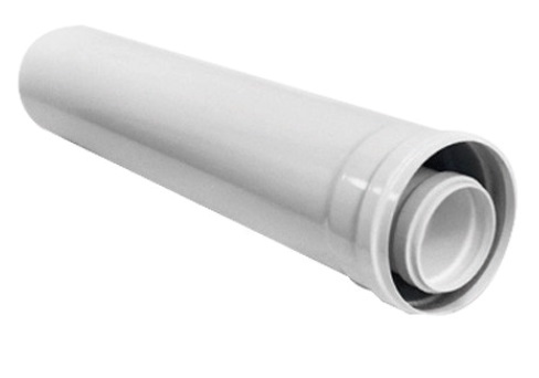 Ariston White Flue Extension 1000Mm X 60/100Mm Dia