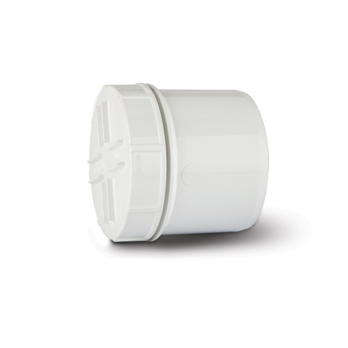 Polypipe White 110Mm Soil Screwed Access Cap Spigot Tail Sa62w