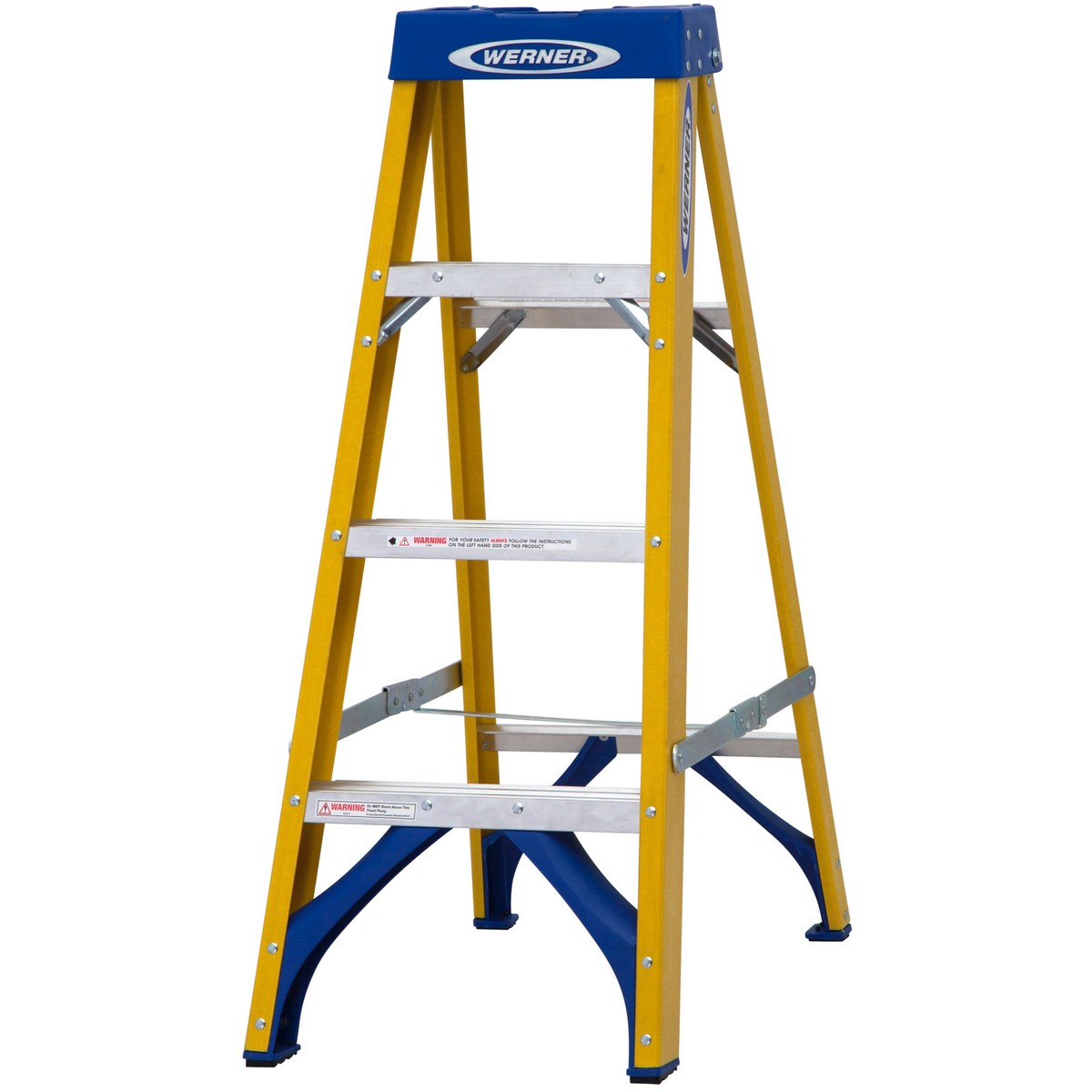 Werner Trade Fibreglass 4 Tread Swingback Stepladder