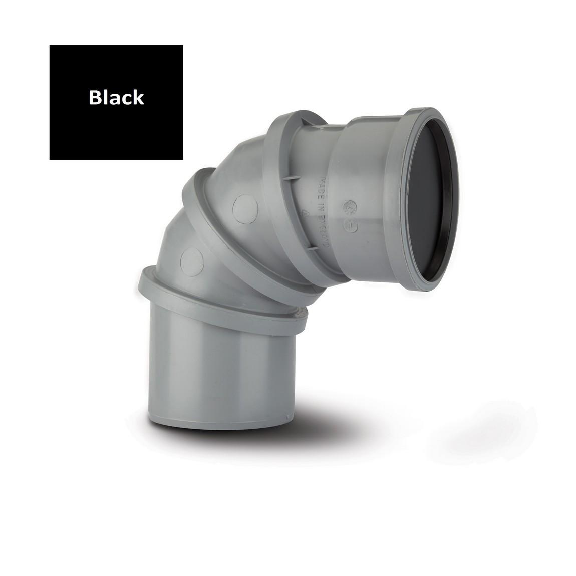 Polypipe Black Ring Seal Soil 110Mm Adjustable Bend 0-90Deg Sab90b